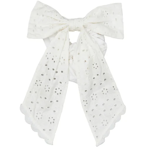 BECK SÖNDERGAARD Angela Bow Scrunchie Birch White