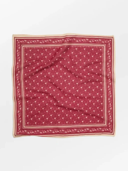 BECK SÖNDERGAARD Fleur Cotta Scarf Tibetan Red