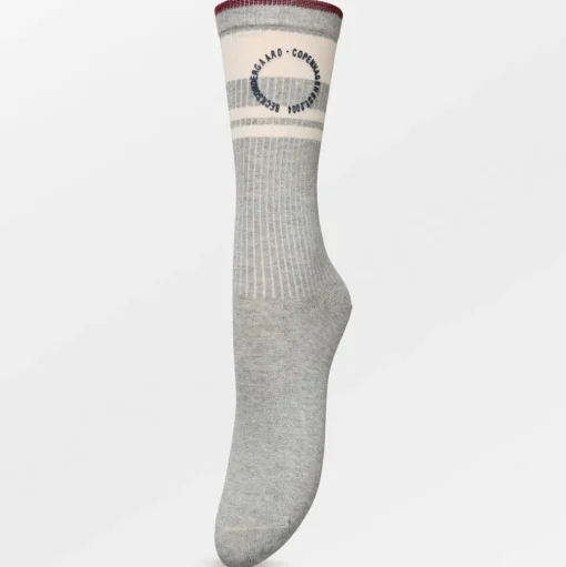 BECK SÖNDERGAARD Thalia Cotta Sock Gray Blue
