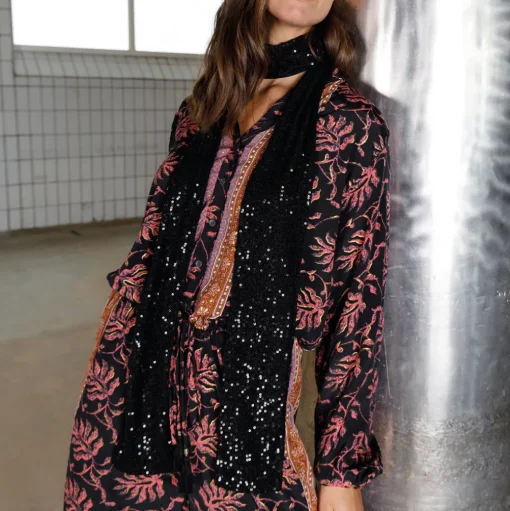BLACK COLOUR Bcglam Slim Scarf Black