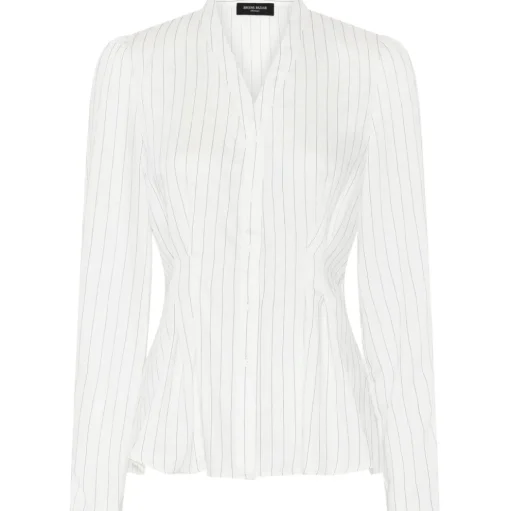 BRUUNS BAZAAR Amaranth Zea Shirt White Stripe