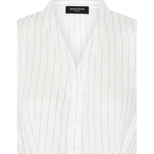 BRUUNS BAZAAR Amaranth Zea Shirt White Stripe