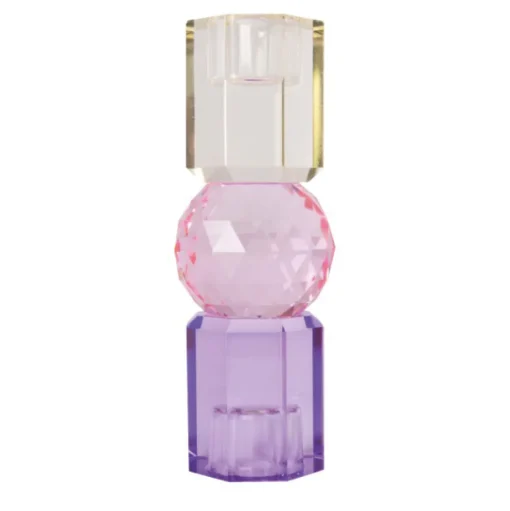 C'EST BON Lysestage 301.963.97 Smør/rosa/violet 16,5x6 cm.