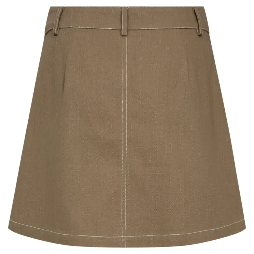 CO' COUTURE Davita Mini Pleat Skirt Walnut