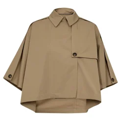 CO' COUTURE Francis Crop Cape Jacket Khaki