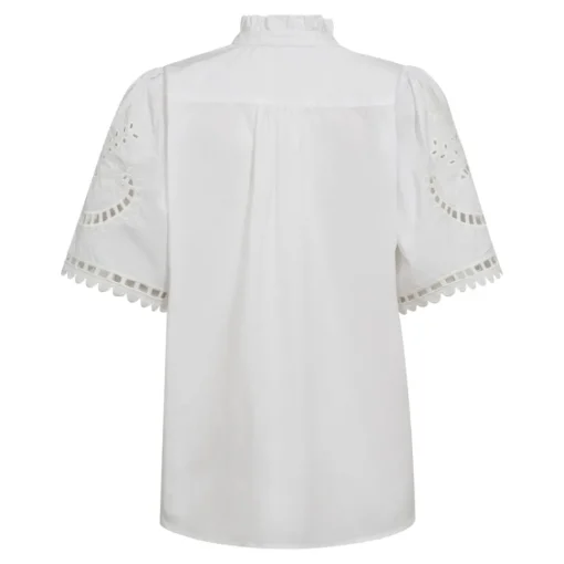 CO' COUTURE Kellise Embroidery SS Shirt Hvid