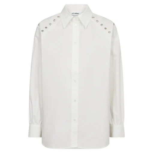 CO' COUTURE Trina Eyelet Shirt Hvid