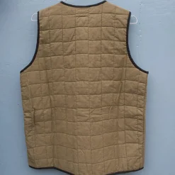 CRAFT SISTERS Quilted Waistcoat Army