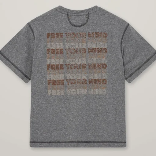 HEYANNO Proud Mind Tee Grey Melange