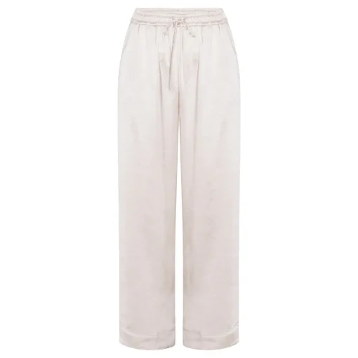 KARMAMIA Garcia Pant Ivory Rich Satin