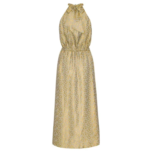 KARMAMIA Layla Dress Gold Leo Silk