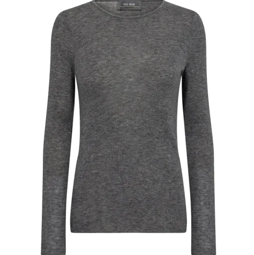 MOS MOSH Bouch O-Neck Knit Sharkskin