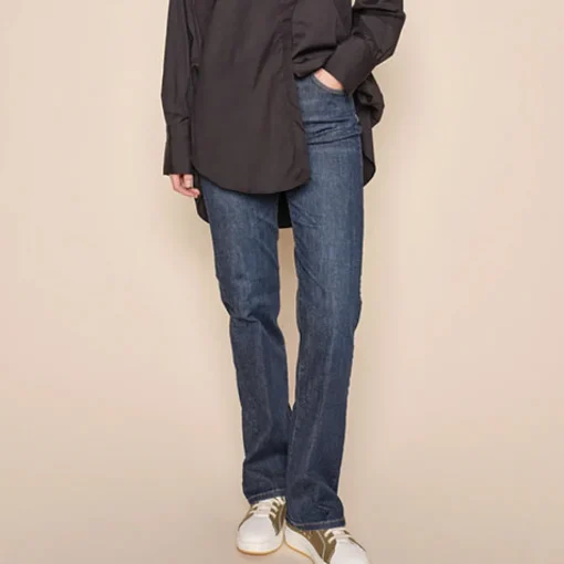 MOS MOSH Cecilia Cover Jeans Long Blue Denim