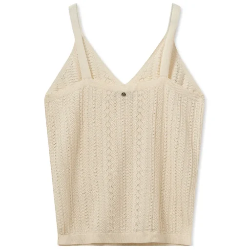 MOS MOSH Cressida Melange Knit Top Ecru