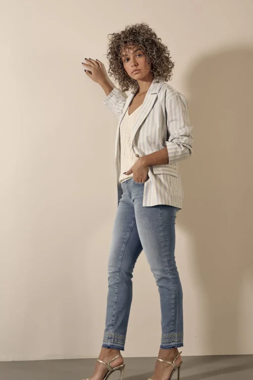 MOS MOSH Cressida Melange Knit Top Ecru