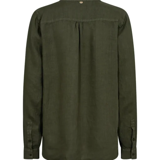 MOS MOSH Danna Linen Blouse Dusty Olive
