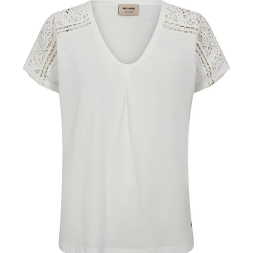 MOS MOSH Dayo V-Neck Tee White
