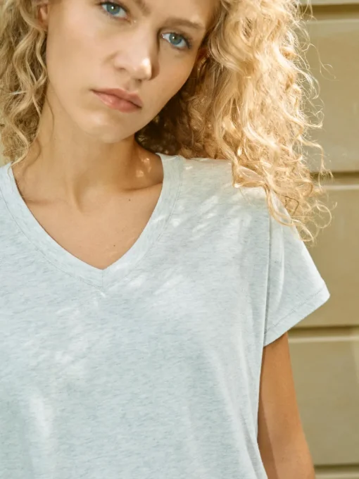 MOS MOSH Sienna V-SS Tee Ecru