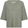 MOS MOSH Taci 3/4 V-Neck Knit Shadow