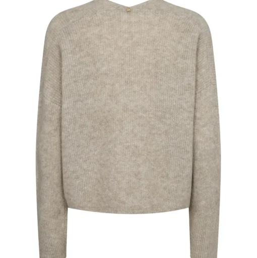MOS MOSH Thora Relax Knit Cardigan Feather Gray