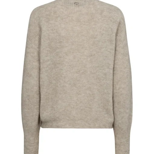 MOS MOSH Thora V-neck Knit Cardigan Feather Gray