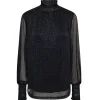 MOS MOSH Ximena Glam Blouse Salute Navy