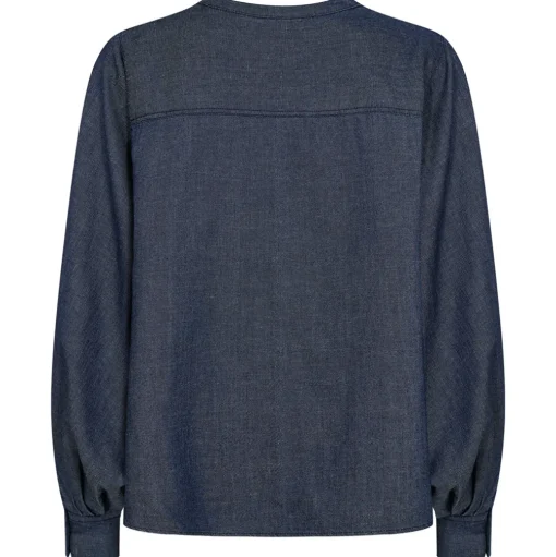 MOS MOSH Yen Denim Blouse Dark Blue