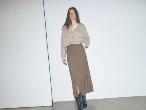 MOS MOSH Zela Warm Knit Cardigan Tannin