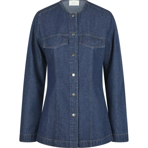 NEO NOIR Annie Denim Blouse Dark Blue