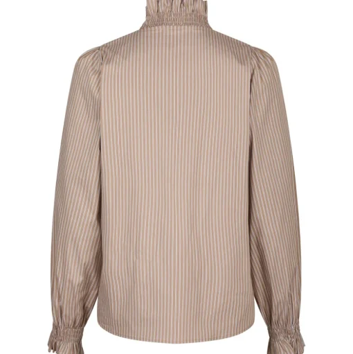 NEO NOIR Brielle Stripe Shirt Brown