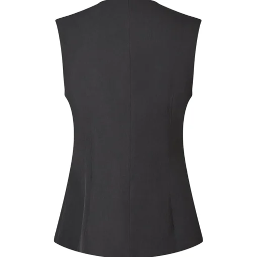 NEO NOIR Fabia Structure Waistcoar Dark Grey