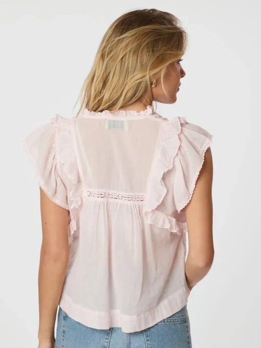 NEO NOIR Jayla Voile Top Light Pink