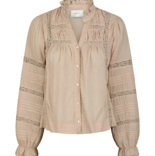 NEO NOIR Lyla Volie Blouse Toffee