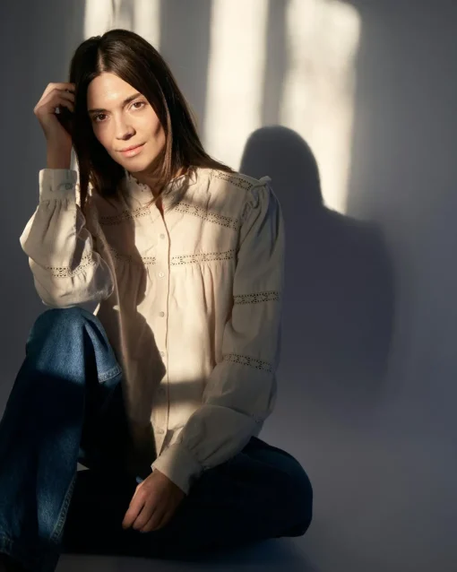 NEO NOIR Lyla Volie Blouse Toffee