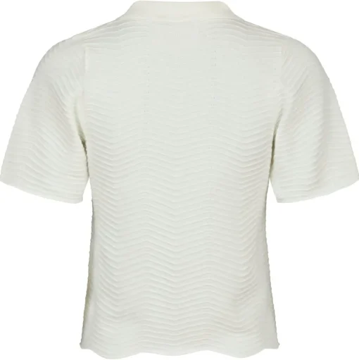NEO NOIR Soko Wave Knit Tee Off White