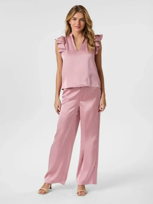 NEO NOIR Stella Heavy Blouse Evening Rose