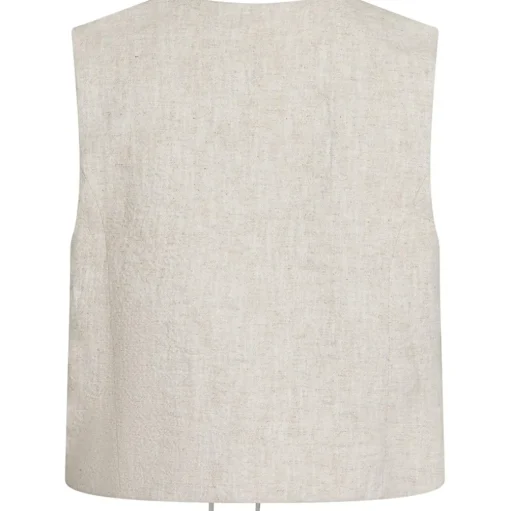 NEO NOIR Varsa Ramie Waistcoat Nature