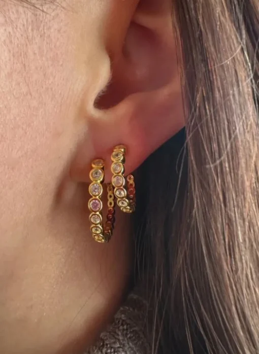 PICO COPENHAGEN Alba Crystal Studs Klar