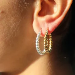 PICO COPENHAGEN Oda Hoops (guld/sølv)