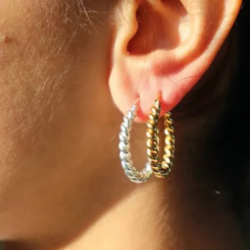 PICO COPENHAGEN Oda Hoops (guld/sølv)