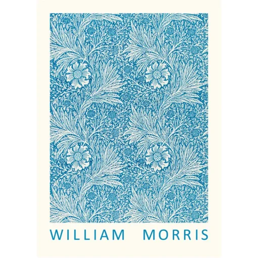 Plakat William Morris Blue Marigold 50x70 cm.