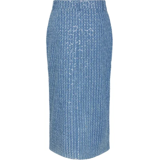 Y.A.S Yasleodis Midi Skirt Blue